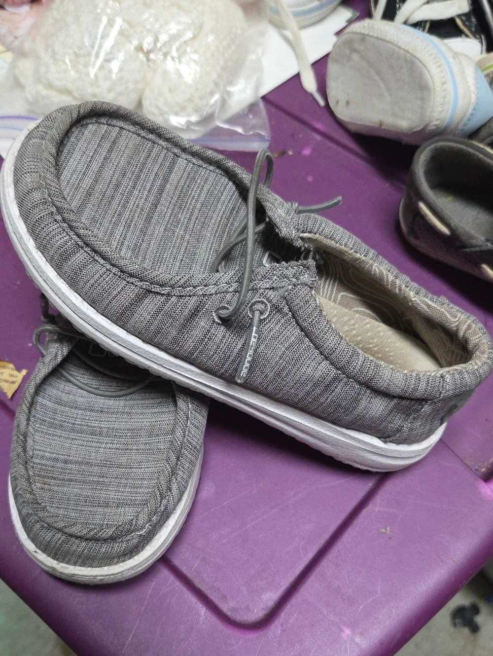 Hey Dude Kids Gray Slip-On Casual Shoes